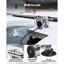 Lampeaerointijärjestelmä 550 W 5,2 CFM 1–3 eekkerin ja 50 jalan lammille