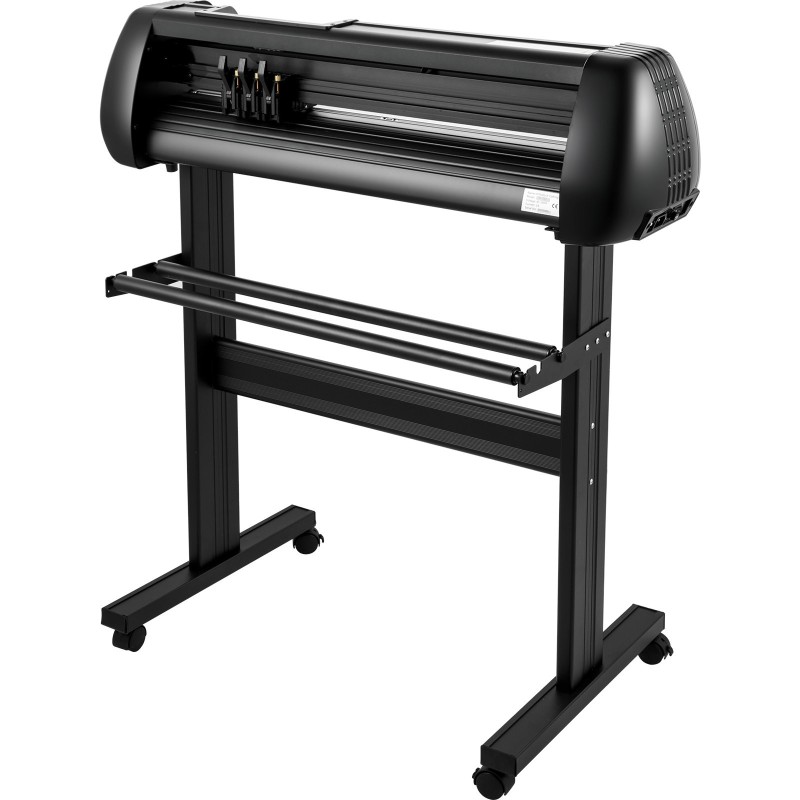 Vinyylileikkuri 28-tuumainen säädettävä nopeus ja voima lattiatelineellä mukana 5 vinyylirullaa