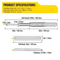 Laatikkokiskot täyspitkät kylmävalssattu teräs 132 cm 227 kg 2 kpl lukitus sivukiinnitys
