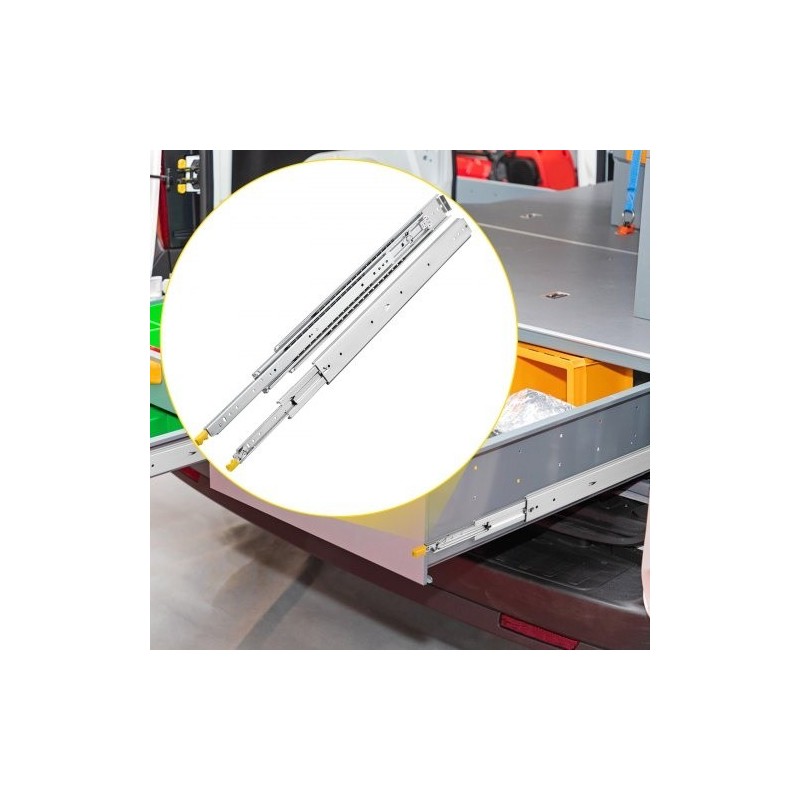 Teräksiset laatikkokiskot 121,9 cm 2 kpl 227 kg kolmiosainen täysulosveto