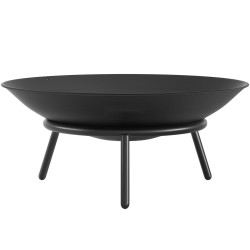 Tulikulho mustaksi maalattu hiiliteräs 55 5 cm halkaisija 12 cm syvä ulkokäyttöön