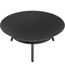 Tulikulho mustaksi maalattu hiiliteräs 55,5 cm halkaisija 12 cm syvä ulkokäyttöön