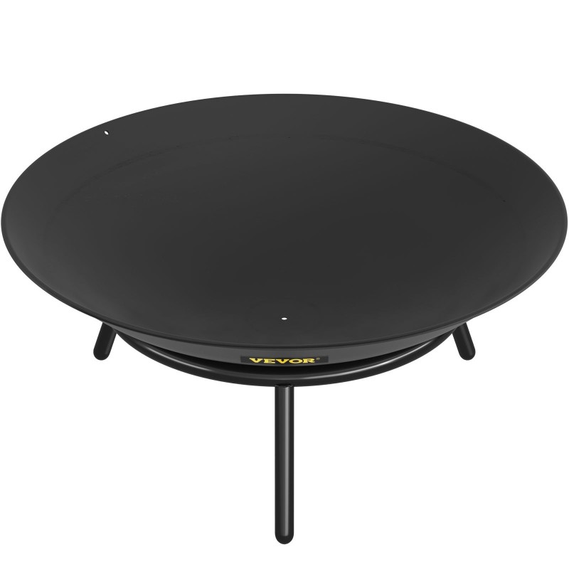 Tulikulho mustaksi maalattu hiiliteräs 55,5 cm halkaisija 12 cm syvä ulkokäyttöön