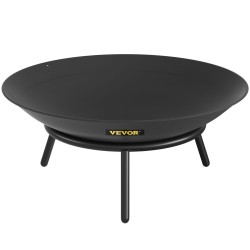 Tulikulho mustaksi maalattu hiiliteräs 55,5 cm halkaisija 12 cm syvä ulkokäyttöön