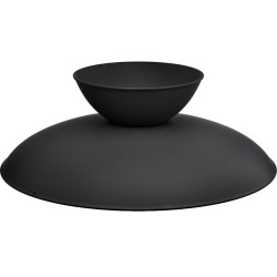 Tulikulho mustaksi maalattu valurauta 76 cm 3 5 mm paksu jalustalla mukana keppi