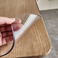 Läpinäkyvä PVC-muovinen pöydänsuoja 183 x 117 cm 1,5 mm paksu ruokapöydälle