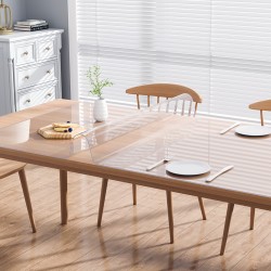 PVC läpinäkyvä pöydänsuojus 306 x 614 mm 1,5 mm kirjoitus ja ruokapöydille