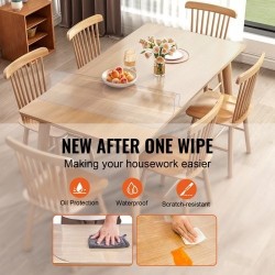 Pöydänsuoja läpinäkyvä PVC 460 x 1232 mm 1,5 mm ruokapöydälle