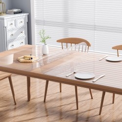 PVC-pöydänsuoja läpinäkyvä 613 x 922 mm 1,5 mm paksu ruokapöydälle