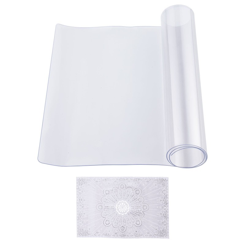PVC-pöydänsuoja 16 x 32 tuumaa 1,5 mm läpinäkyvä vesitiivis