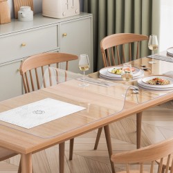 Pöydänsuoja PVC-muovinen läpinäkyvä 1,5 mm paksu 1067 x 2438 mm suorakulmainen