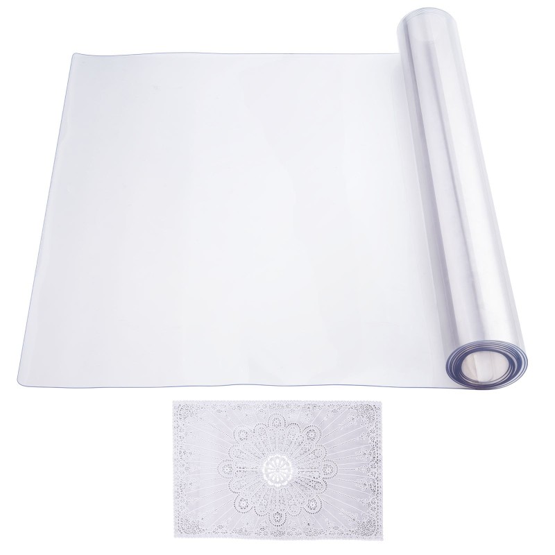 Pöydänsuoja PVC-muovinen läpinäkyvä 1,5 mm paksu 1067 x 2438 mm suorakulmainen