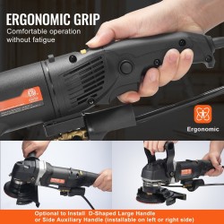 Märkäkiillotuskone 800 W 6-portainen nopeussäätö 7 kiillotuslaikkaa marmorille graniitille betonille laatoille