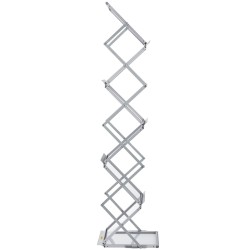 Taitettava lehtiteline alumiinirunko kuusi A4 kokoista muovitaskua kantolaukku