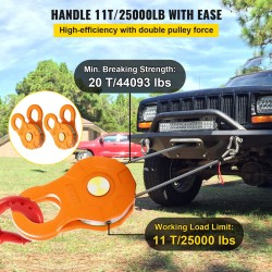 Taljapyörä hiiliteräs 11 t työkuorma 2 kpl vaijerille ja köydelle