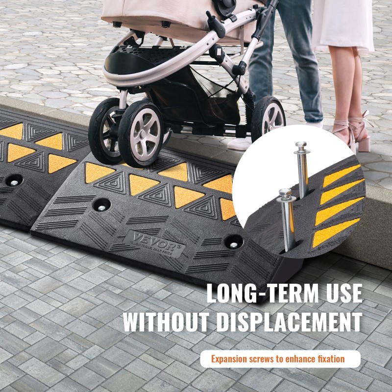 Kumirampit luonnonkumi 2 kpl 12,7 cm korkeus 15 t kantavuus autoille pyörätuoleille