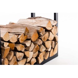 Tyylikäs ja kestävä takkapuuteline sisäkäyttöön eri kokoisena