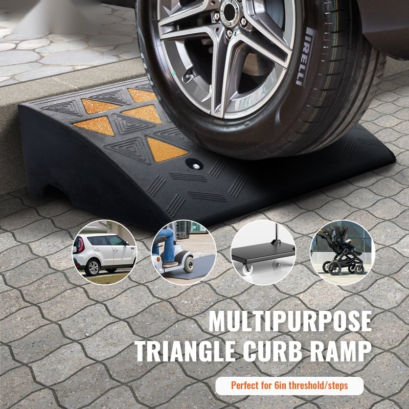 Kumiramppi luonnonkumista nousukorkeus 15,2 cm 49,1 x 37 cm reunakiville yhden kappaleen