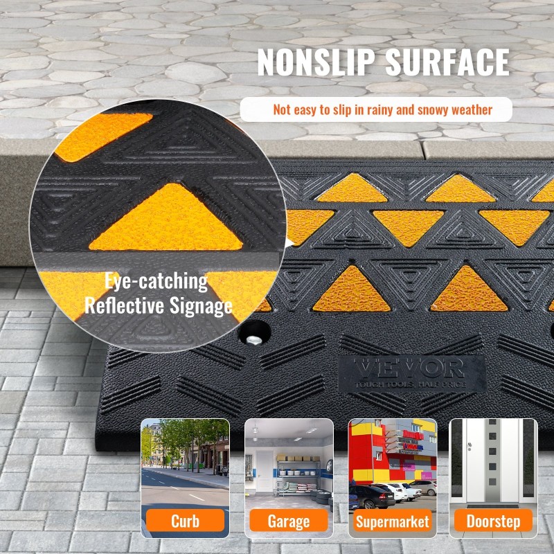 Kumiramppi luonnonkumista nousukorkeus 15,2 cm 49,1 x 37 cm reunakiville yhden kappaleen