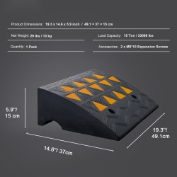 Kumiramppi luonnonkumista nousukorkeus 15,2 cm 49,1 x 37 cm reunakiville yhden kappaleen