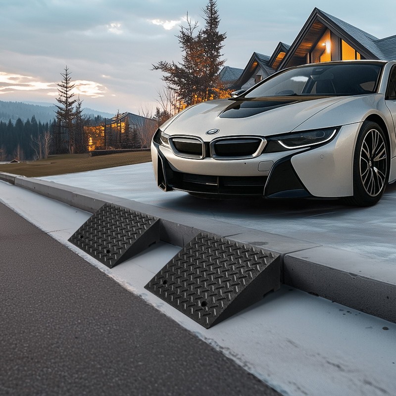 Ajoluiskapari kumimuoviyhdiste 2 kpl 17,8 cm nousukorkeus 3,175 tonnin kantavuus vedenpoistokanavalla