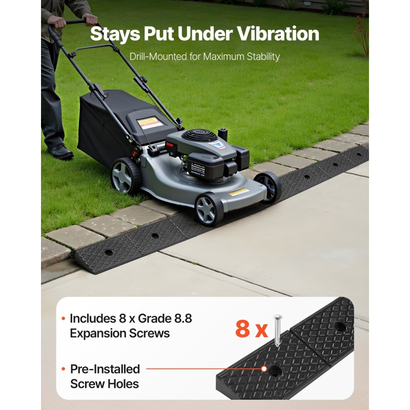 Kuminen kynnyssilta 2 kpl 50,8 mm nostokorkeus 15 t kantavuus pyörätuoleille