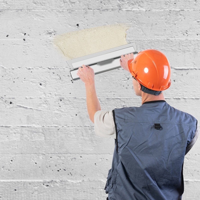 Tasoitusterä 80 cm ruostumaton teräs 0,5 mm alumiinirungolla kipsilevyille