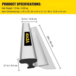 Tasoitusterä 24 tuumaa ruostumatonta terästä alumiinirunko ergonominen liukumaton kahva komposiittipäätykappaleet