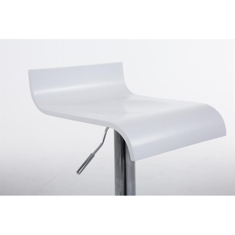 Tyylikäs säädettävä puinen baarijakkara kääntyvällä istuimella ja jalkatuella