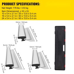 Tasoitusteräsetti kipsilevyille 3-osainen ruostumaton teräs alumiinikahva 25, 40 ja 60 cm