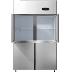 Pystymallinen jääkaappi pakastin ruostumatonta terästä 780L neljä ovea liikekäyttöön