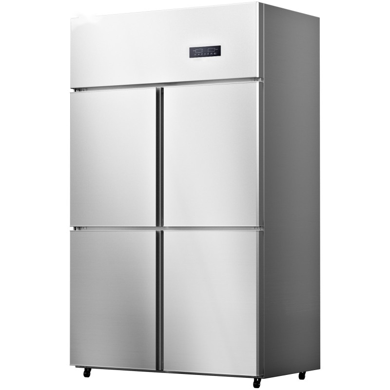 Pystymallinen jääkaappi-pakastin ruostumatonta terästä 780L neljä ovea liikekäyttöön
