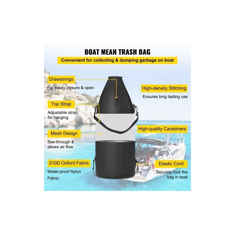 T-top-säilytyslaukku 600D Oxford-kangas sopii 4 pelastusliiville mukana roskapussi bimini- ja ponttooniveneisiin