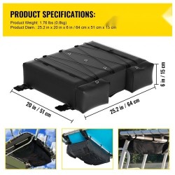 T-top-säilytyslaukku 600D Oxford-kangas sopii 4 pelastusliiville mukana roskapussi bimini- ja ponttooniveneisiin