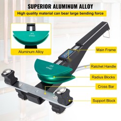 Putkentaivutin alumiiniseos 7 taivutuspäätä 6–22 mm etu ja takataivutus kuparille ja alumiinille