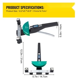 Putkentaivutin alumiiniseos 7 taivutuspäätä 6–22 mm etu ja takataivutus kuparille ja alumiinille