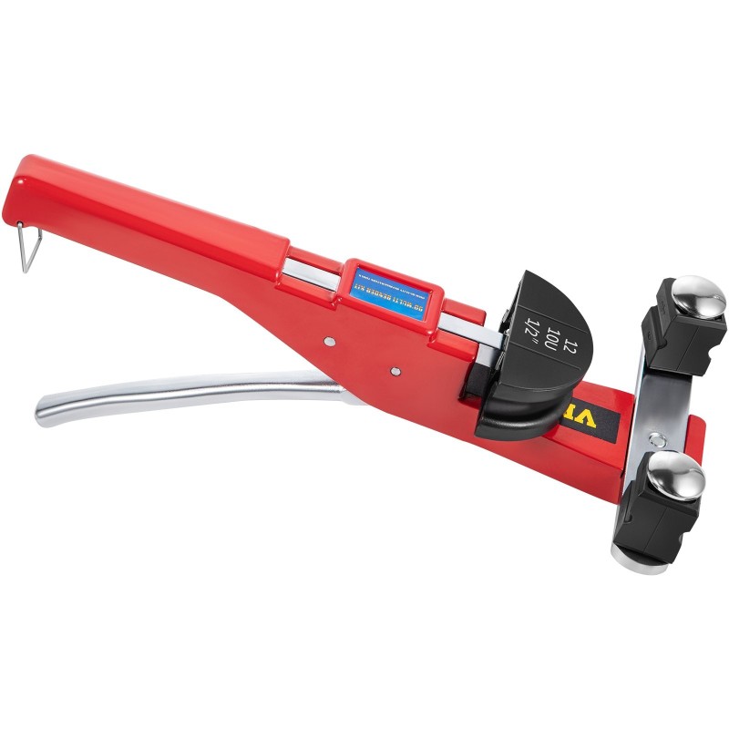 Manuaalinen räikkäputkentaivutin alumiinimuoteilla seitsemällä koolla 8–22 mm kuparille ja alumiinille