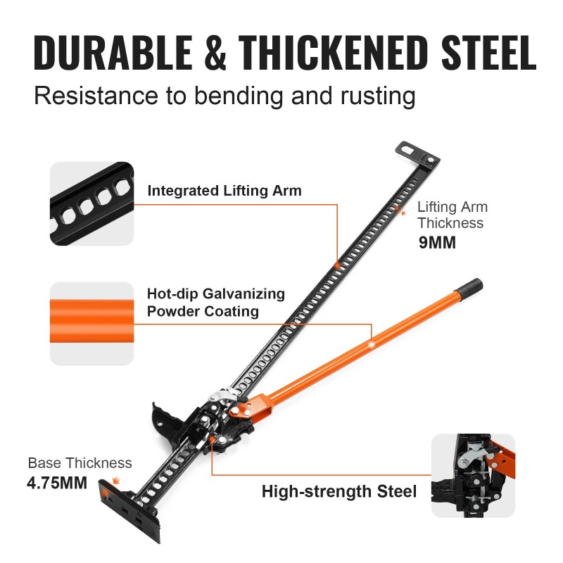 Maataloustunkki teräsrunkoinen 3,18 tonnia kapasiteetti 750 mm vipuvarsi