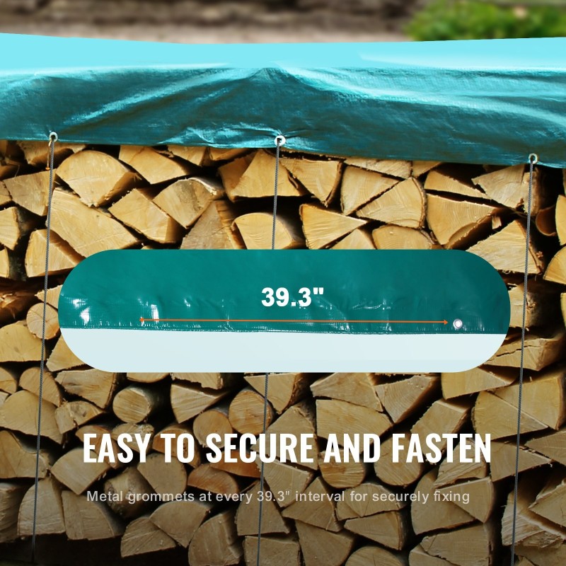 PVC-peite 5 x 9 m vedenpitävä vahvistetuilla reunoilla purjerenkaat 1 m välein