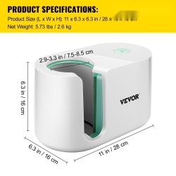 Mukiprässi automaattinen yhden painikkeen Teflon-pinta ABS silikoni 11–15 unssin mukeille