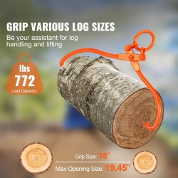 Tukinostopihdit teräksiset kaksipiikkiset 18 tuuman tartuntakoko 350 kg kantavuus