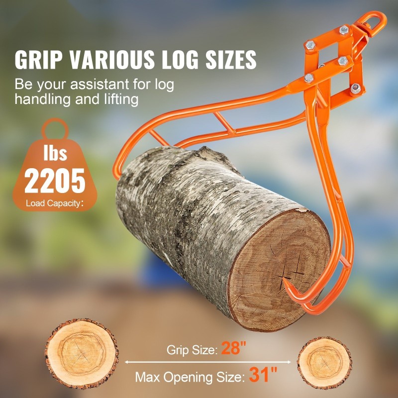 4-kourainen teräksinen puukoura tartuntakoko 28 tuumaa 1000 kg nostokyky traktoreihin