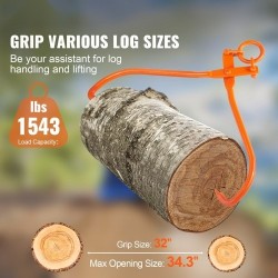 Puutavarapihdit teräksiset 32 tuuman tartunta 700 kg nostoon ja vetoon