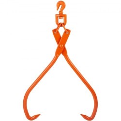 Teräksiset tukkikourat 32 tuuman tartuntakoolla kaksi koukkua 700 kg kantavuus