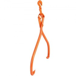 Teräksiset tukkikourat 32 tuuman tartuntakoolla kaksi koukkua 700 kg kantavuus