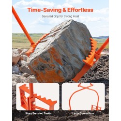 Kivinostopihdit teräs 609 mm 500 kg kantavuus kaksileukainen hammastettu