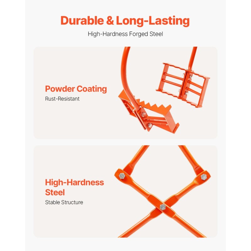 Kivinostopihdit teräs 609 mm 500 kg kantavuus kaksileukainen hammastettu