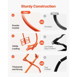 Kivinostopihdit teräs 609 mm 500 kg kantavuus kaksileukainen hammastettu