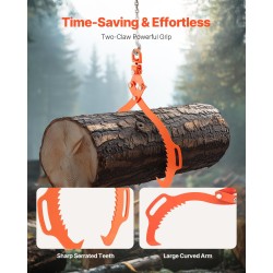 Puutavarapihdit 45 teräsrunko 2-koukkuiset kotkankynsimäiset maksimiavautuma 812 mm staattinen 700 kg