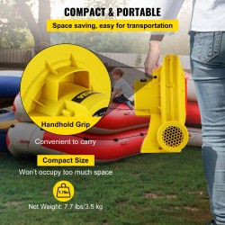 Ilmapuhallin PP-muovi 450 W 450 m³/h 10,5 cm ulostulo pomppulinnoille